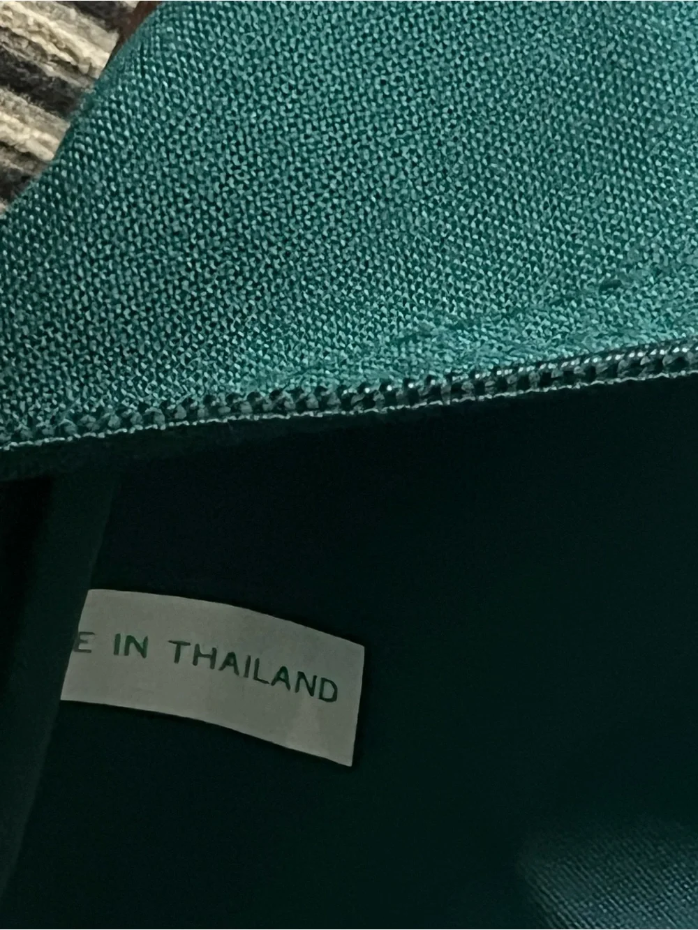 Teal Canvas Messenger Bag with Brown Leather Trim